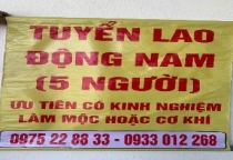 TUYỂN LAO ĐỘNG NAM 