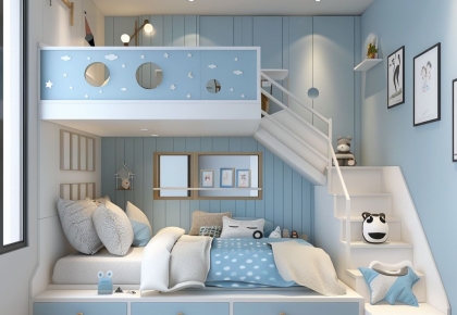 Giường nhựa tầng cho bé