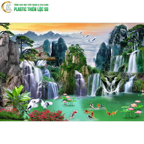 Tranh Vân Đá Ceramic Map 2D Vân Đá Tranh Phong Cảnh