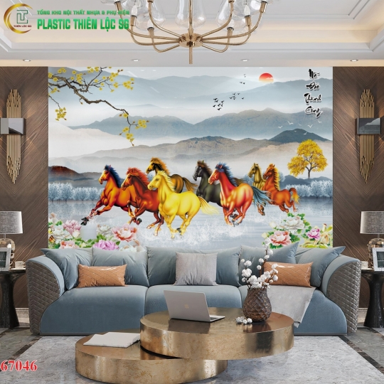 Tranh Vân Đá Ceramic Vách Tivi Tranh Trừu Tượng Hiện Đại