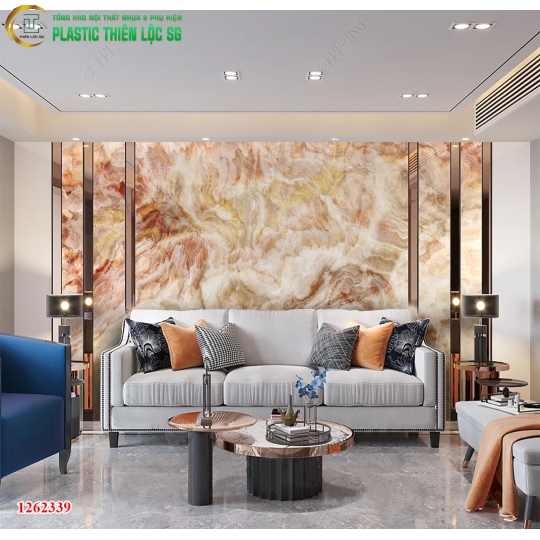 Tranh PVC Vân Đá Ceramic Vách Sofa Trừu Tượng Hiện Đại