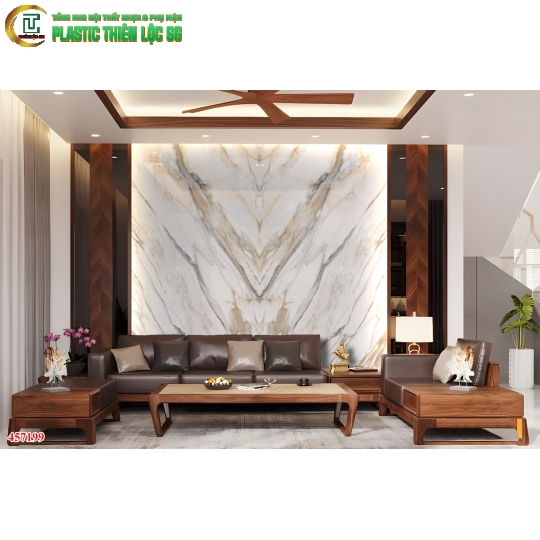 Tranh PVC Vân Đá Ceramic Vách Sofa Vân Đá Hoa Cương