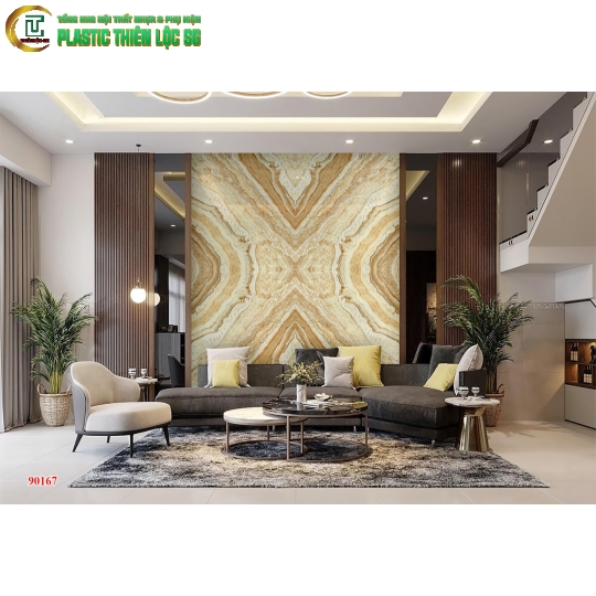 Tranh PVC Vân Đá Ceramic Vách Sofa Vân Đá Hoa Cương