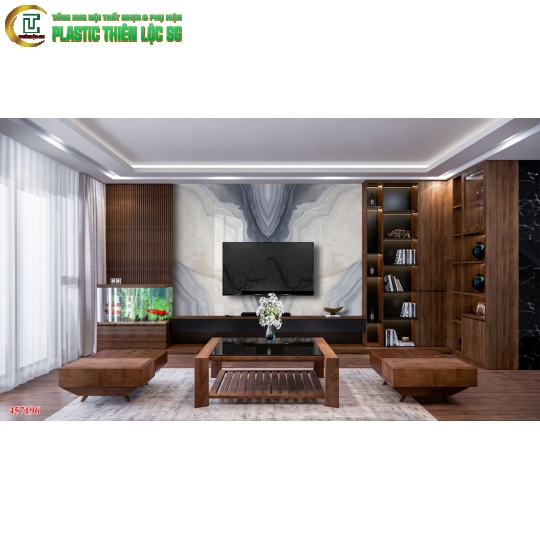 Tranh PVC Vân Đá Ceramic Vách Sofa Vân Đá Hoa Cương