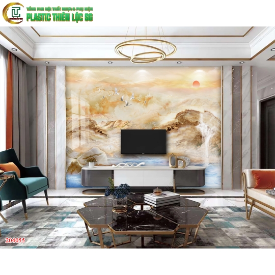 Tranh Vân Đá Ceramic Vách Tivi Tranh Đá Hoa Cương