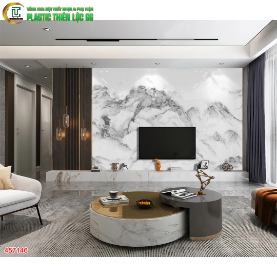 Tranh Vân Đá Ceramic Vách Tivi Tranh Đá Hoa Cương