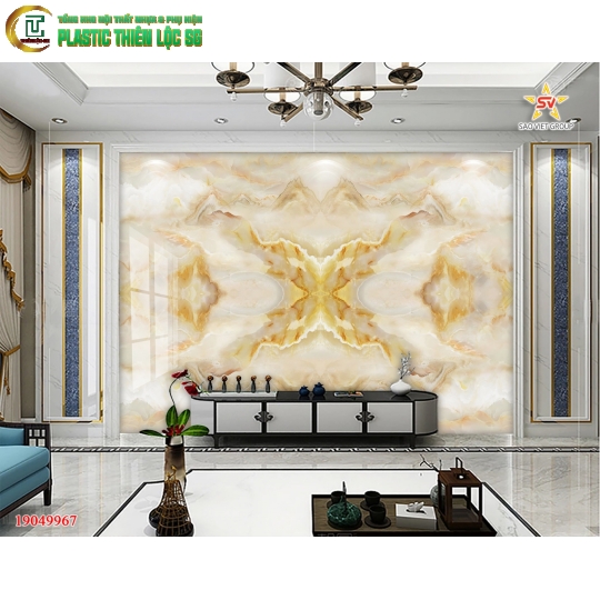 Tranh Vân Đá Ceramic Vách Tivi Vân Đá Đối Xứng