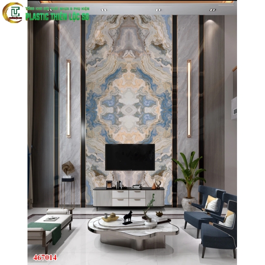 Tranh Vân Đá Ceramic Vách Tivi Vân Đá Đơn Vách Đứng