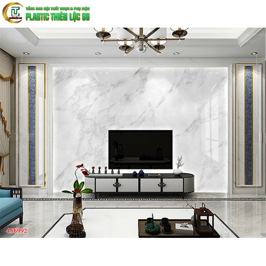 Tranh Vân Đá Ceramic Vách Tivi Vân Đá Vân Đen Trắng Vân Mây
