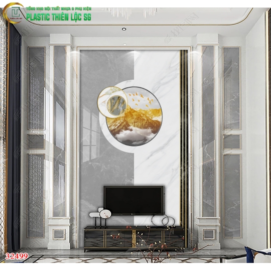 Tranh PVC Vân Đá Ceramic Vân Đá Dọc Trừu Tượng Hiện Đại