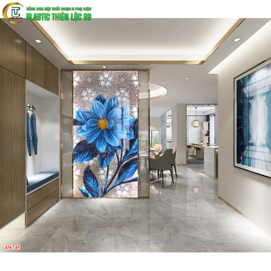 Tranh PVC Vân Đá Ceramic Vân Đá Dọc Trừu Tượng Hiện Đại