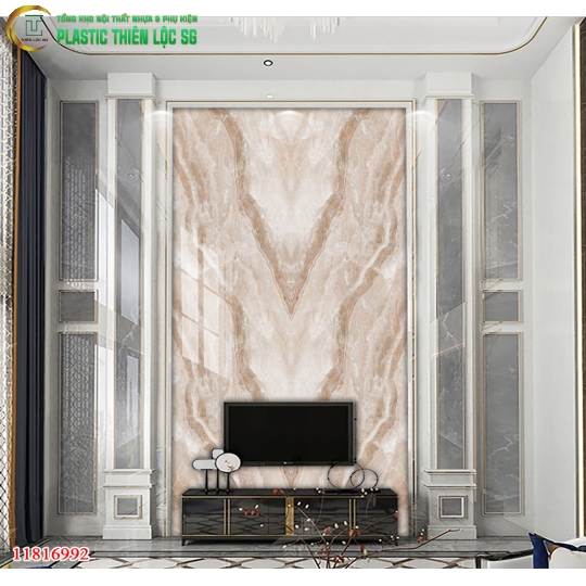 Tranh PVC Vân Đá Ceramic Vân Đá Họa Tiết Dọc